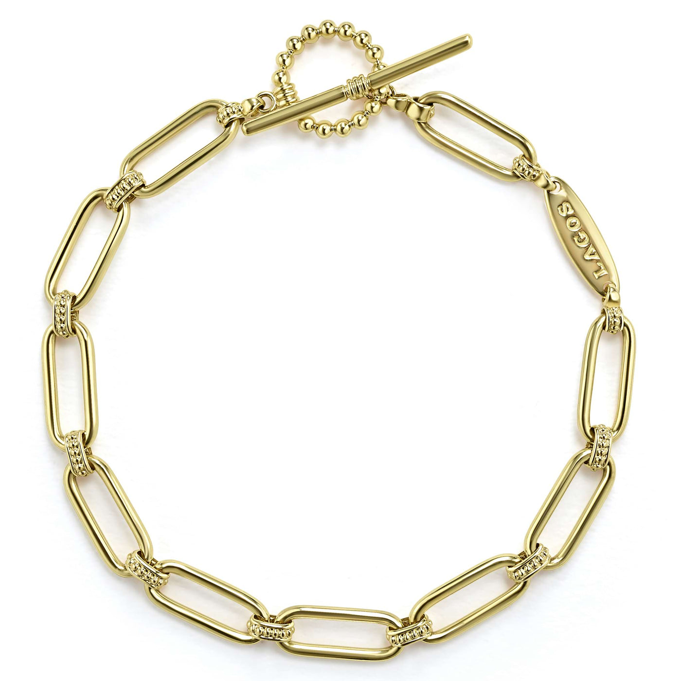 Signature Caviar 18K Gold Petite Link Bracelet