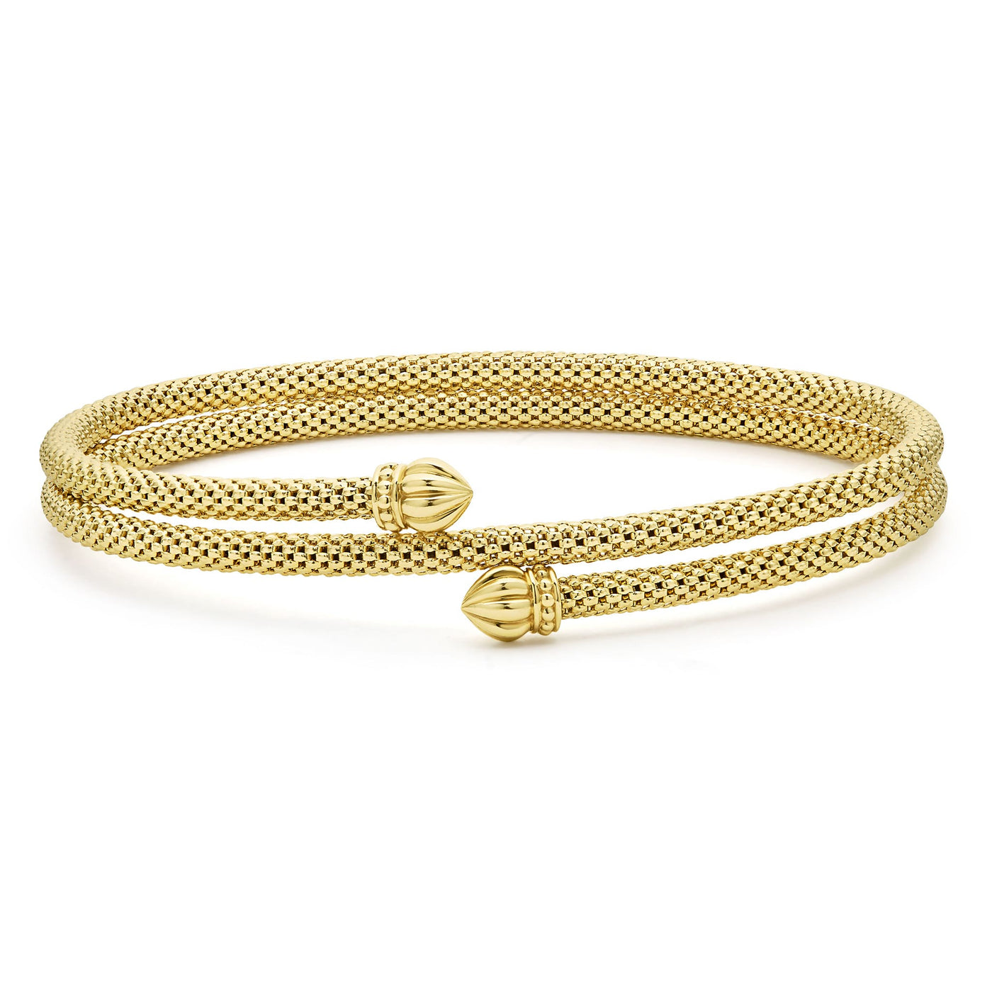 Caviar Gold 18K Gold Double Wrap Bracelet