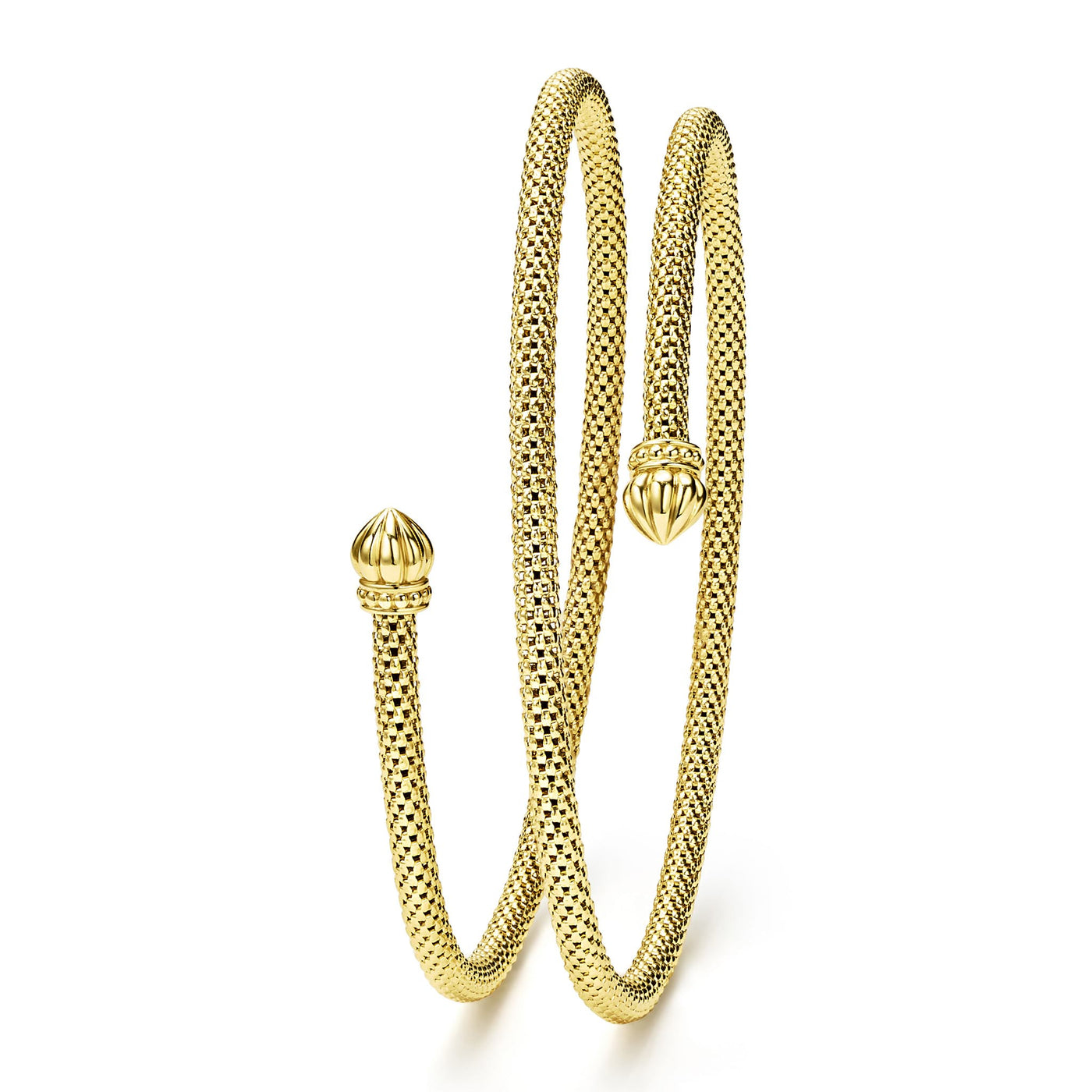 Caviar Gold 18K Gold Double Wrap Bracelet