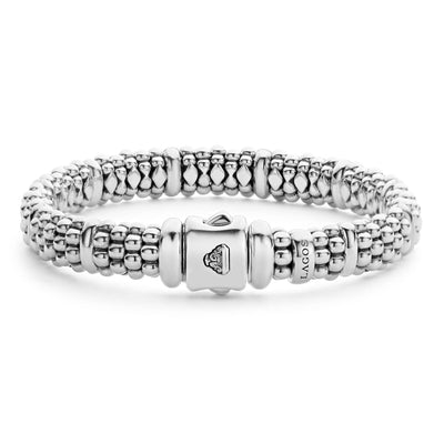 Signature Caviar Silver Station Caviar Bracelet | 9mm