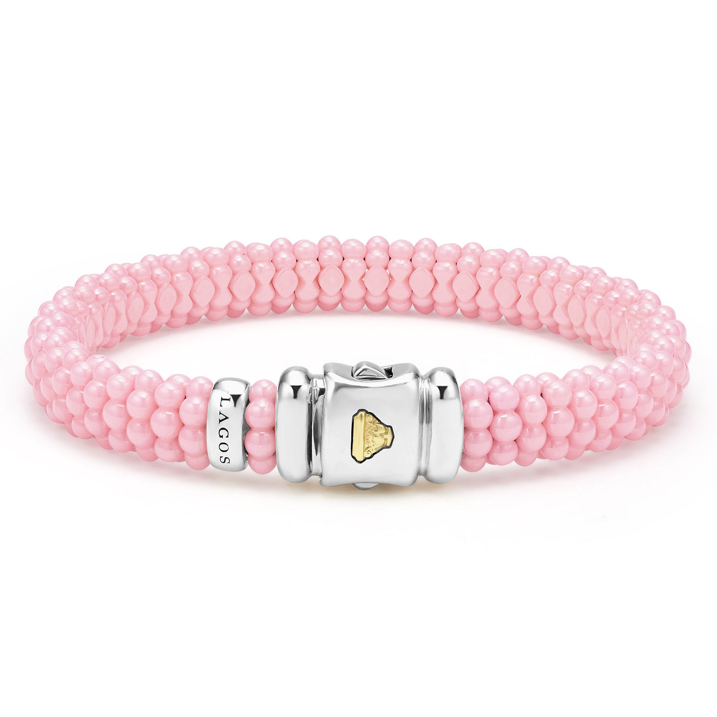 Pink Caviar Ceramic Beaded Bracelet | 9mm