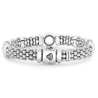 Caviar Spark Single Station Diamond Circle Caviar Bracelet | 9mm