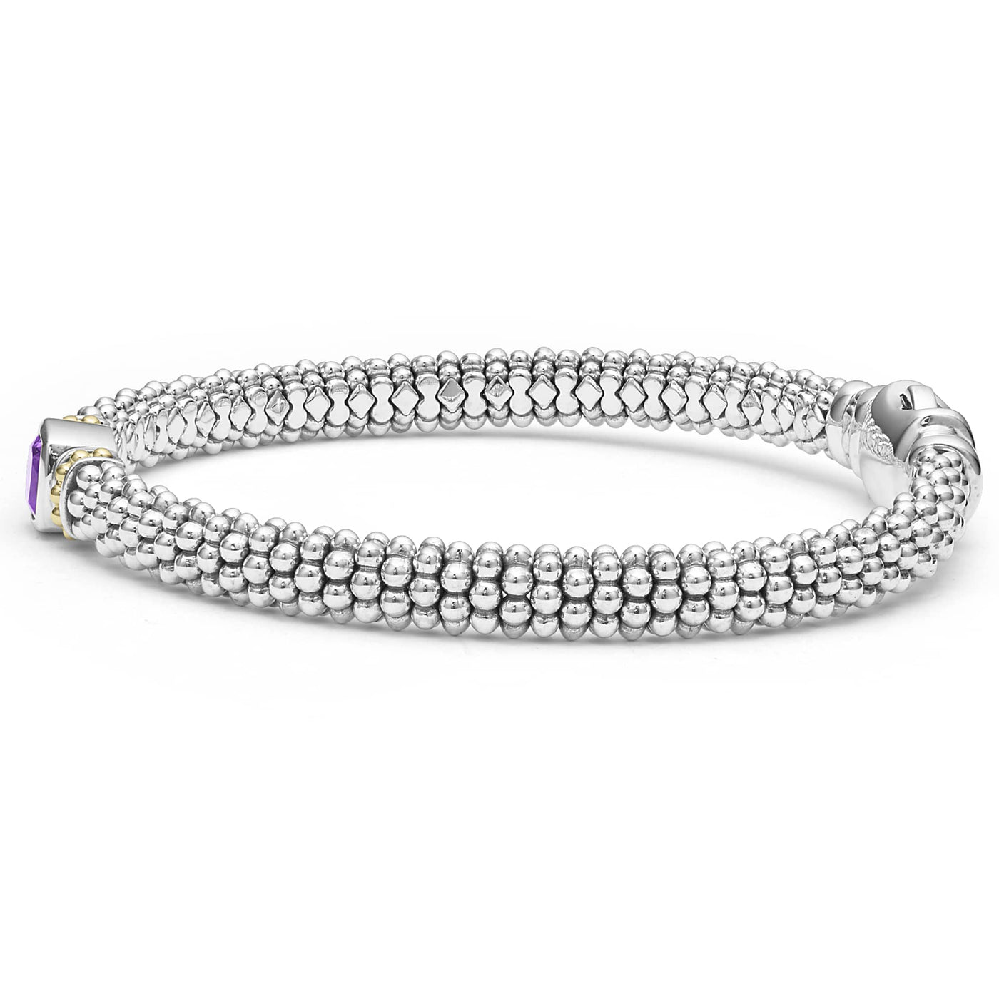 Rittenhouse Amethyst Caviar Bracelet | 6mm