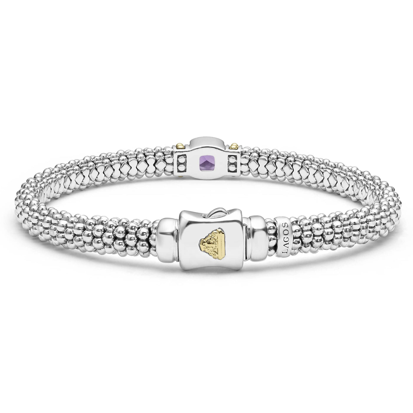 Rittenhouse Amethyst Caviar Bracelet | 6mm