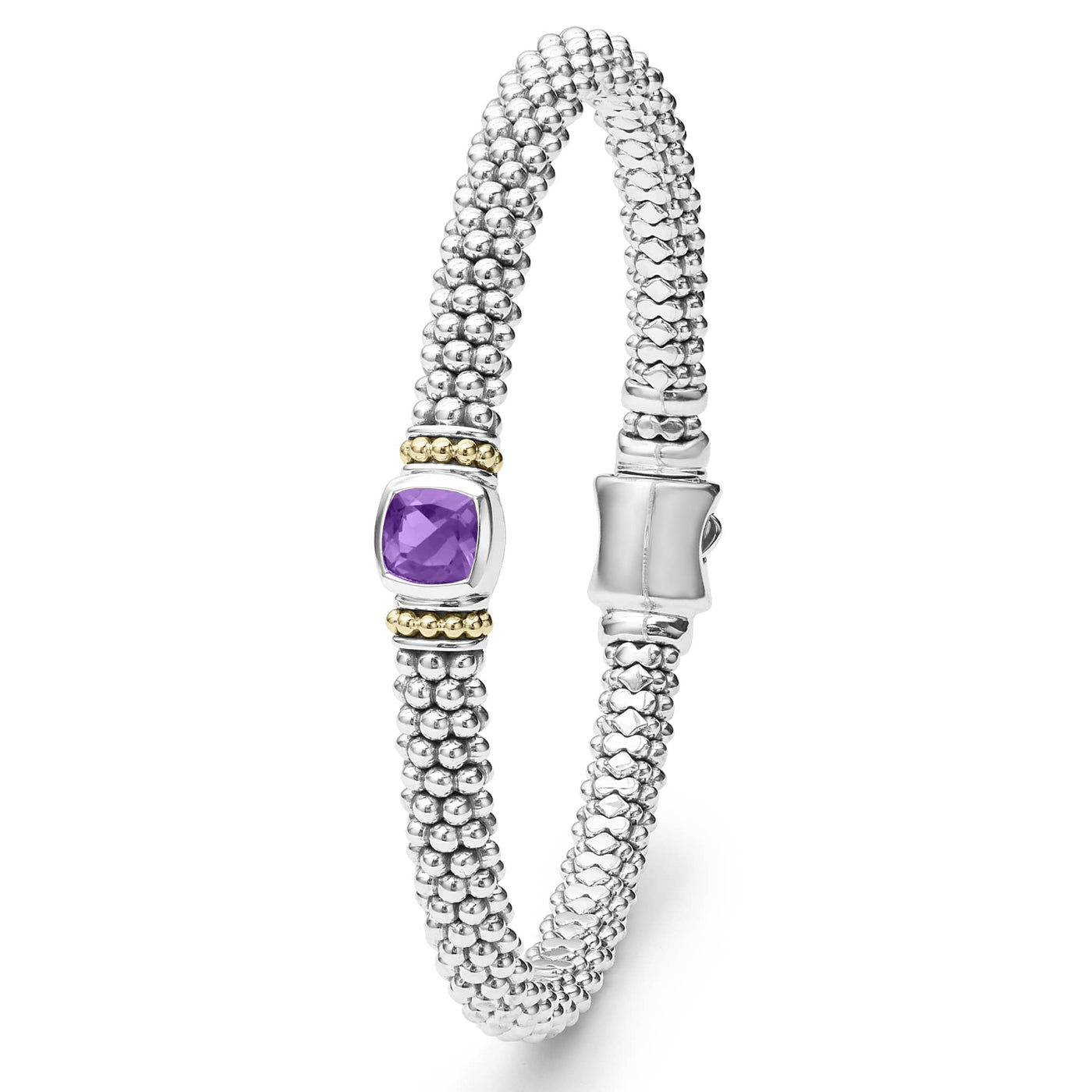 Rittenhouse Amethyst Caviar Bracelet | 6mm