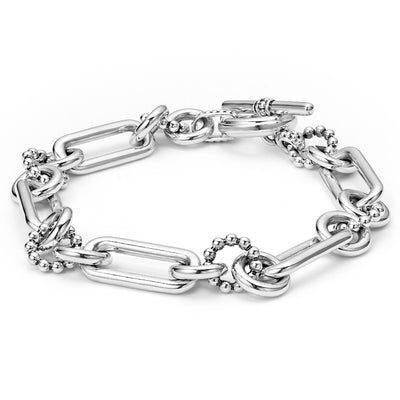 Signature Caviar Silver Link Bracelet