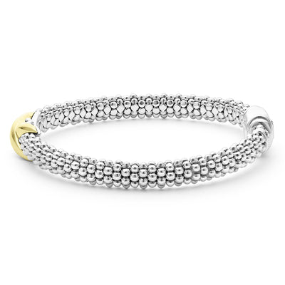 Embrace Two-Tone X Caviar Bracelet | 6mm