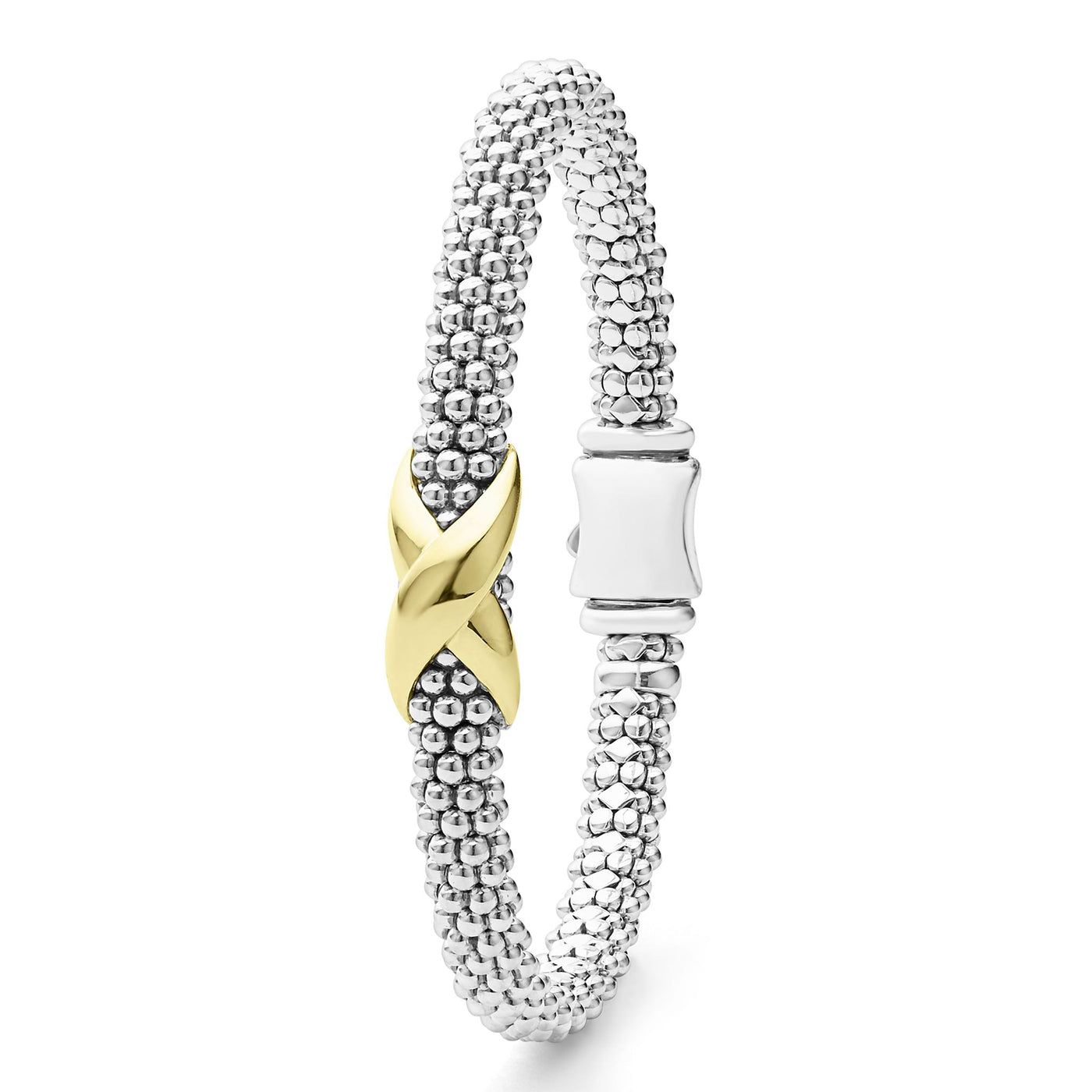 Embrace Two-Tone X Caviar Bracelet | 6mm