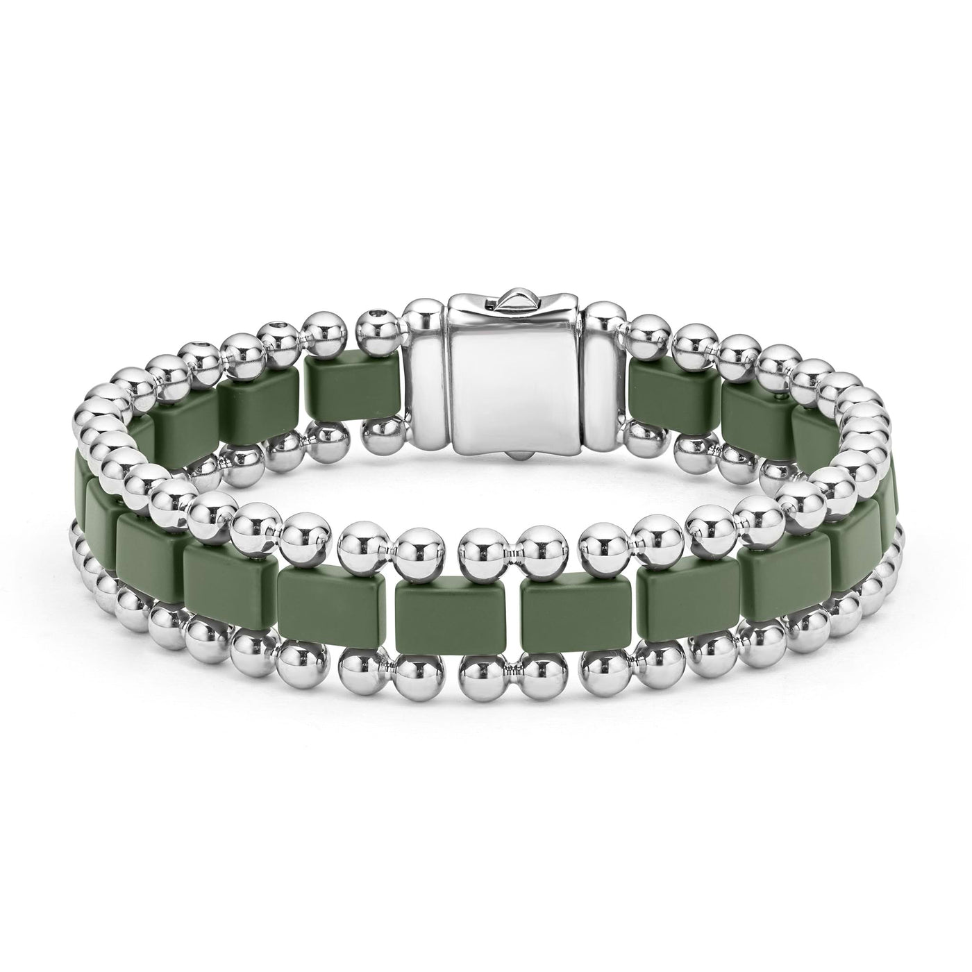 Matte Forest Green Ceramic, mens bracelet