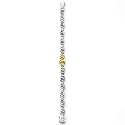 Signature Caviar Two-Tone Interlocking Link Bracelet