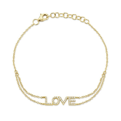 0.12CT DIAMOND "LOVE" BRACELET