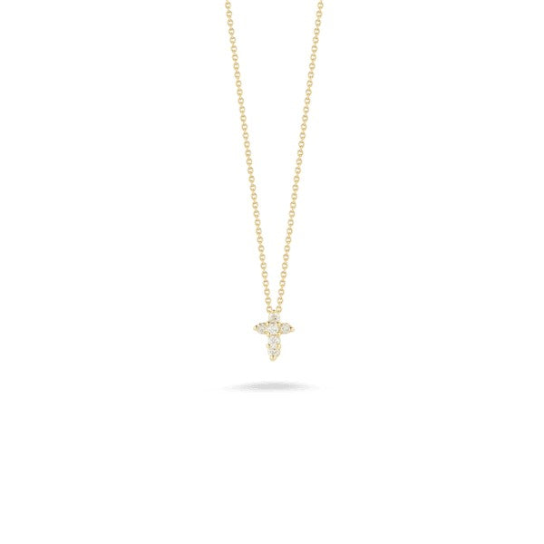 18K GOLD TINY TREASURES DIAMOND BABY CROSS NECKLACE