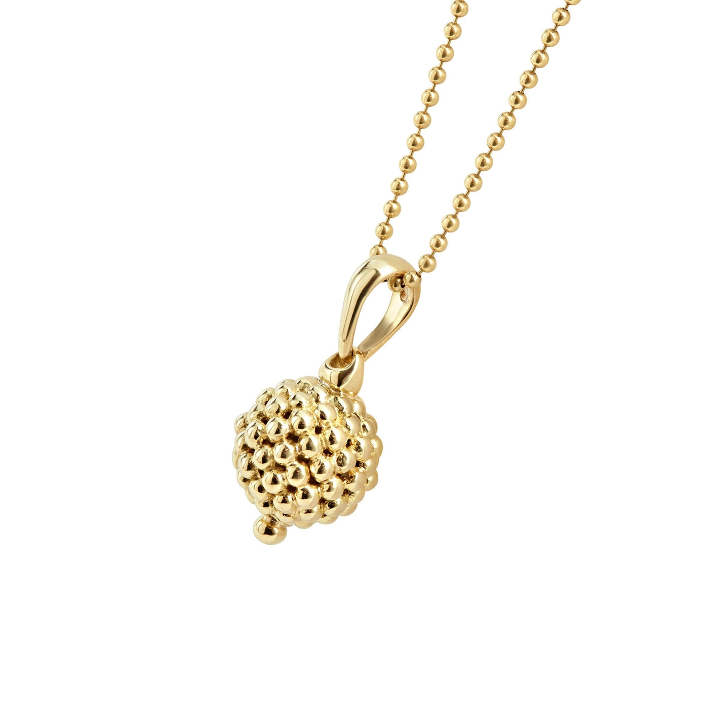 Caviar Gold 18K Gold Caviar Beaded Pendant Necklace