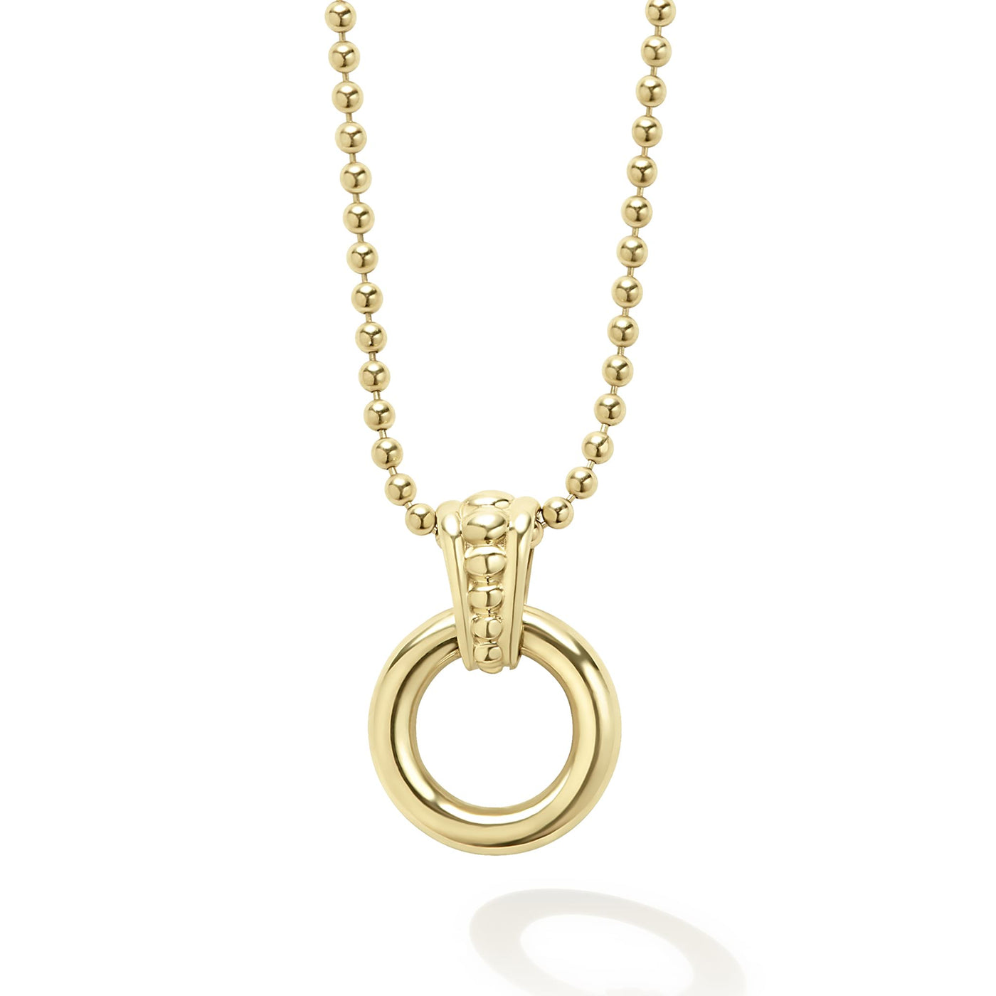 Meridian 18K Gold Circle Pendant Necklace