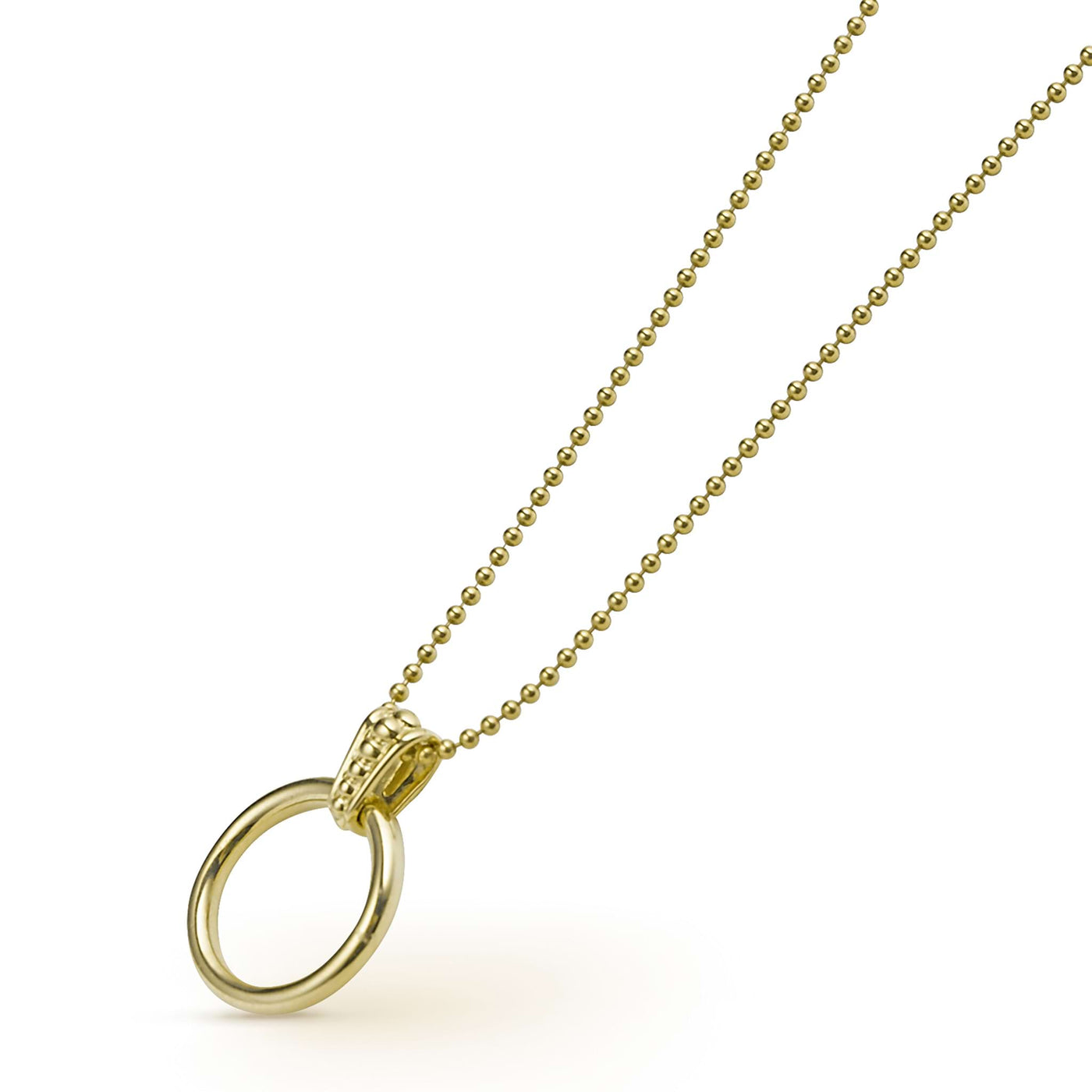 Meridian 18K Gold Circle Pendant Necklace