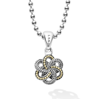 Love Knot Small Two-Tone Pendant Necklace