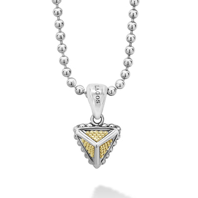 KSL Caviar Pyramid Pendant Necklace