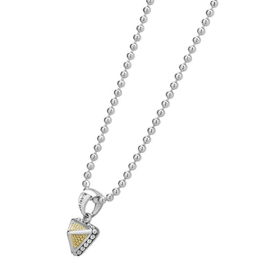 KSL Caviar Pyramid Pendant Necklace