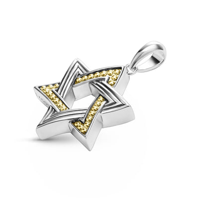 Anthem Large Two-Tone Star of David Amulet