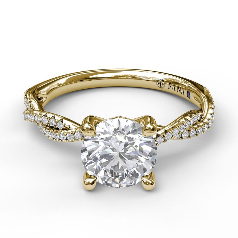 Petite Diamond Twist Engagement Ring