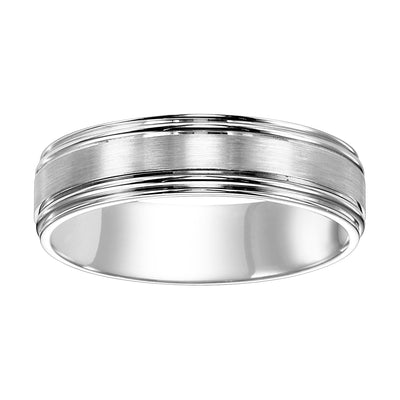 White Gold 6mm Men's Wedding Band