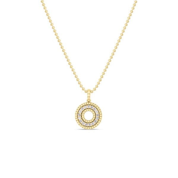 18K YELLOW GOLD SIENA MEDIUM DIAMOND CIRCLE NECKLACE