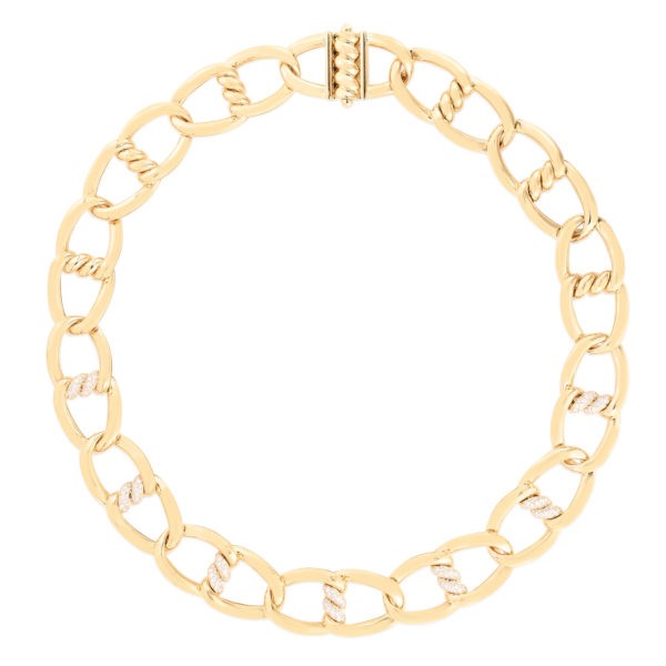 18K YELLOW GOLD CIALOMA DIAMOND KNOT NECKLACE