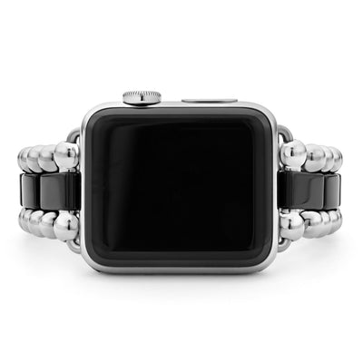 Smart Caviar Black Ceramic and Stainless Steel Watch Bracelet-38-45mm