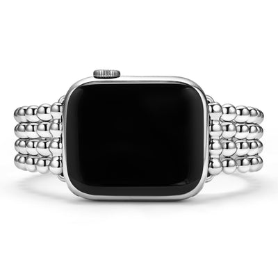 Smart Caviar Stainless Steel Infinite Caviar Beaded Watch Bracelet - 38-45mm