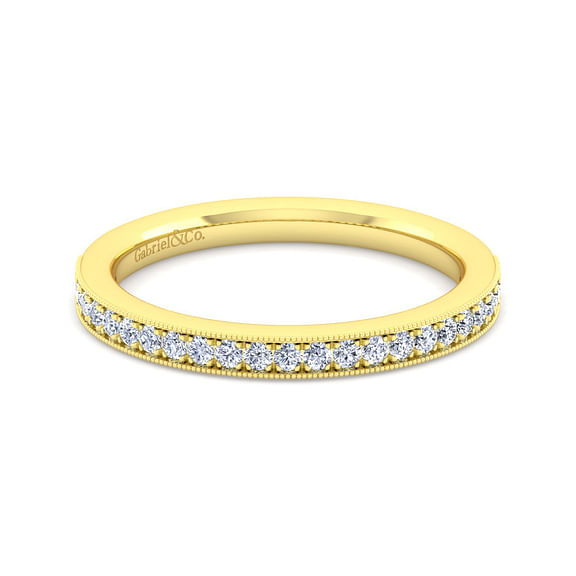 14K Yellow Gold Diamond Matching Wedding Band