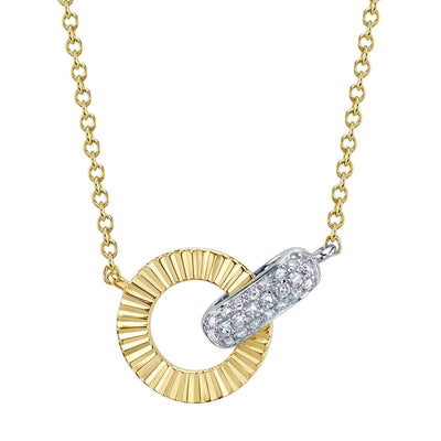 0.07CT DIAMOND PAVE NECKLACE