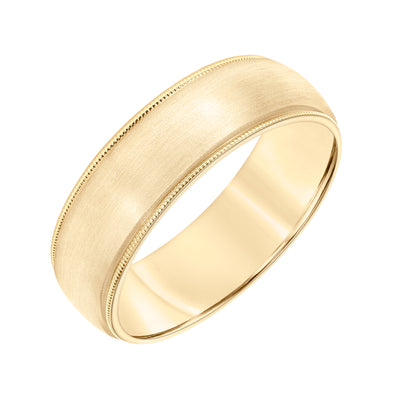 Yellow Gold 7mm Men's Wedding Band