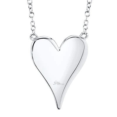 0.21CT DIAMOND PAVE HEART NECKLACE