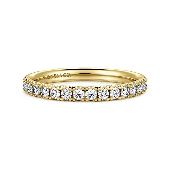 14K Yellow Gold Diamond Matching Wedding Band