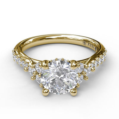 Modern Three Stone Engagement Ring