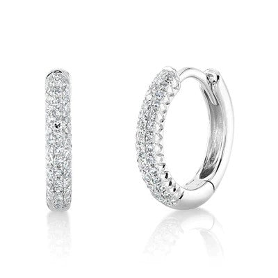 0.20CT DIAMOND PAVE HUGGIE EARRING