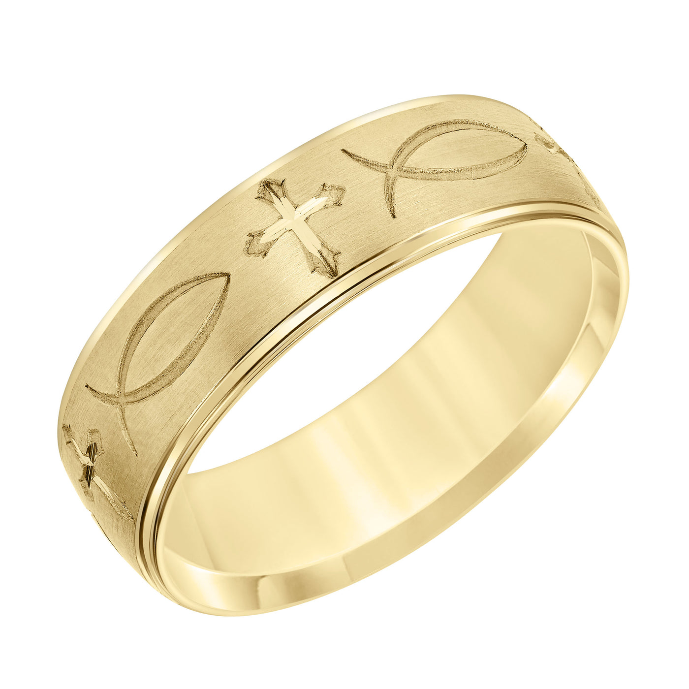 Precious Metal (No Stones) Wedding Bands  -  Men'