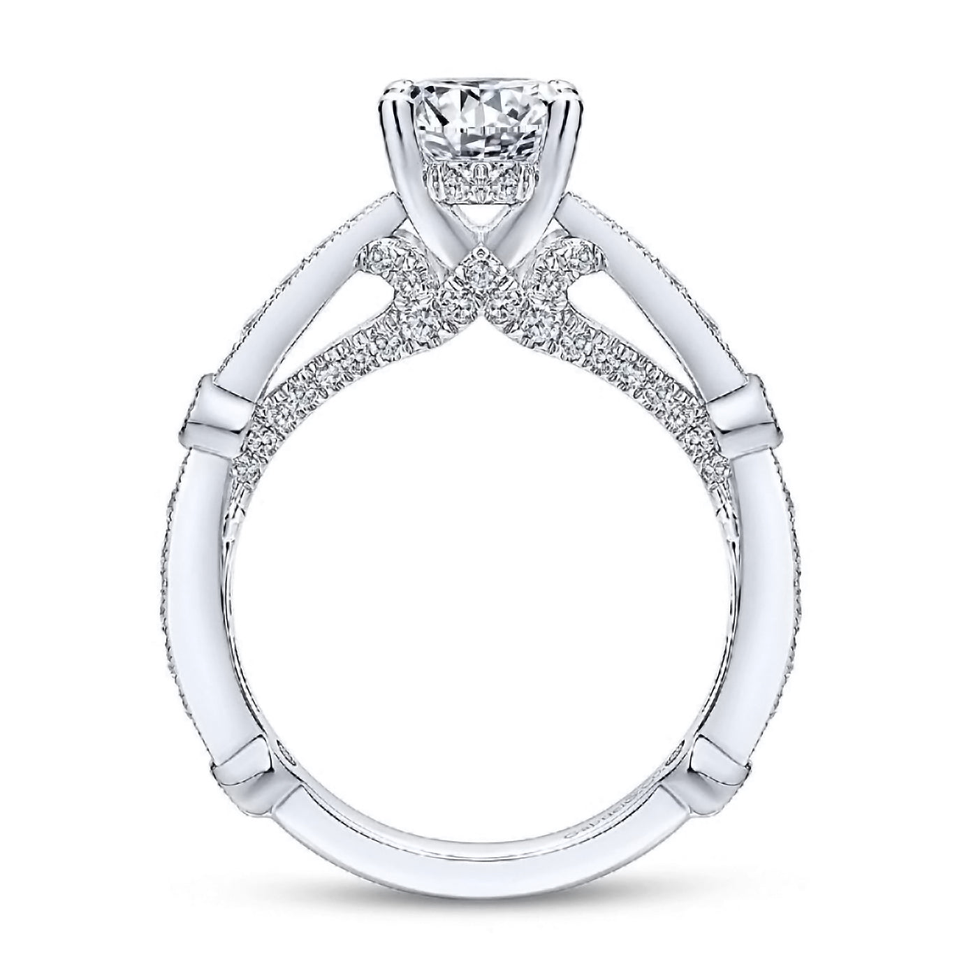 14K White Gold Diamond Engagement Ring