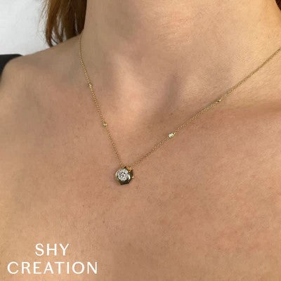 0.34CT DIAMOND OCTAGON NECKLACE