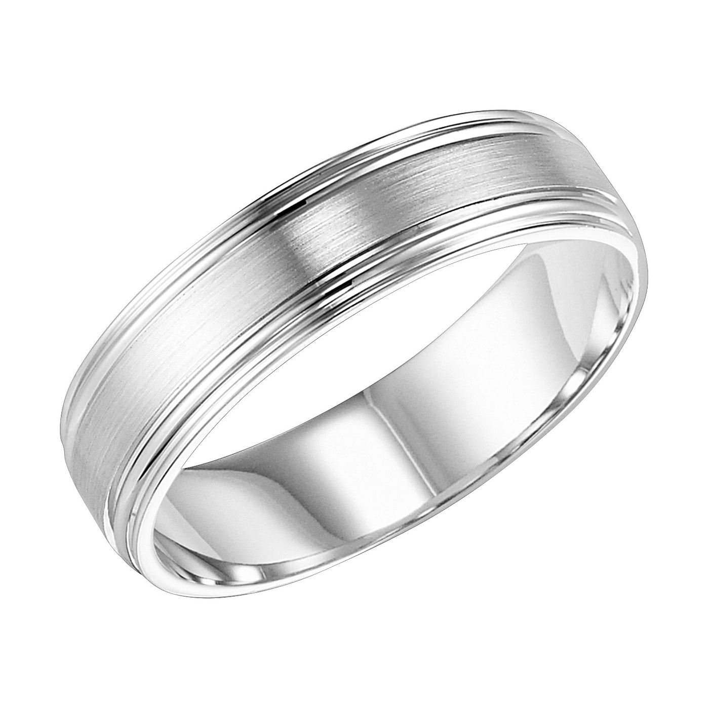 White Gold 6mm Men's Wedding Band