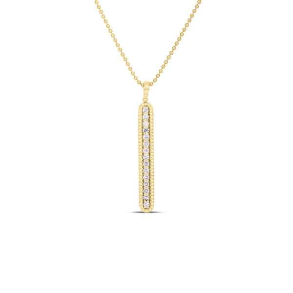 18K YELLOW GOLD SIENA DIAMOND TABLET NECKLACE