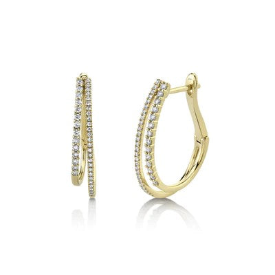 0.44CT DIAMOND HOOP EARRING