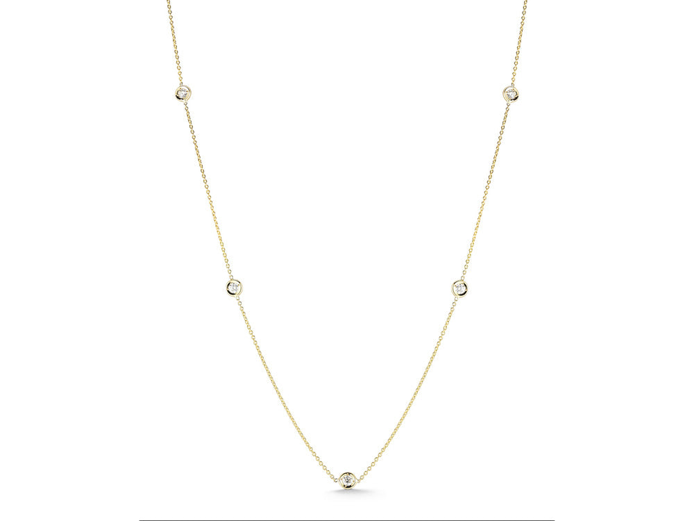 Diamonds By The Inch Yellow Gold Necklace