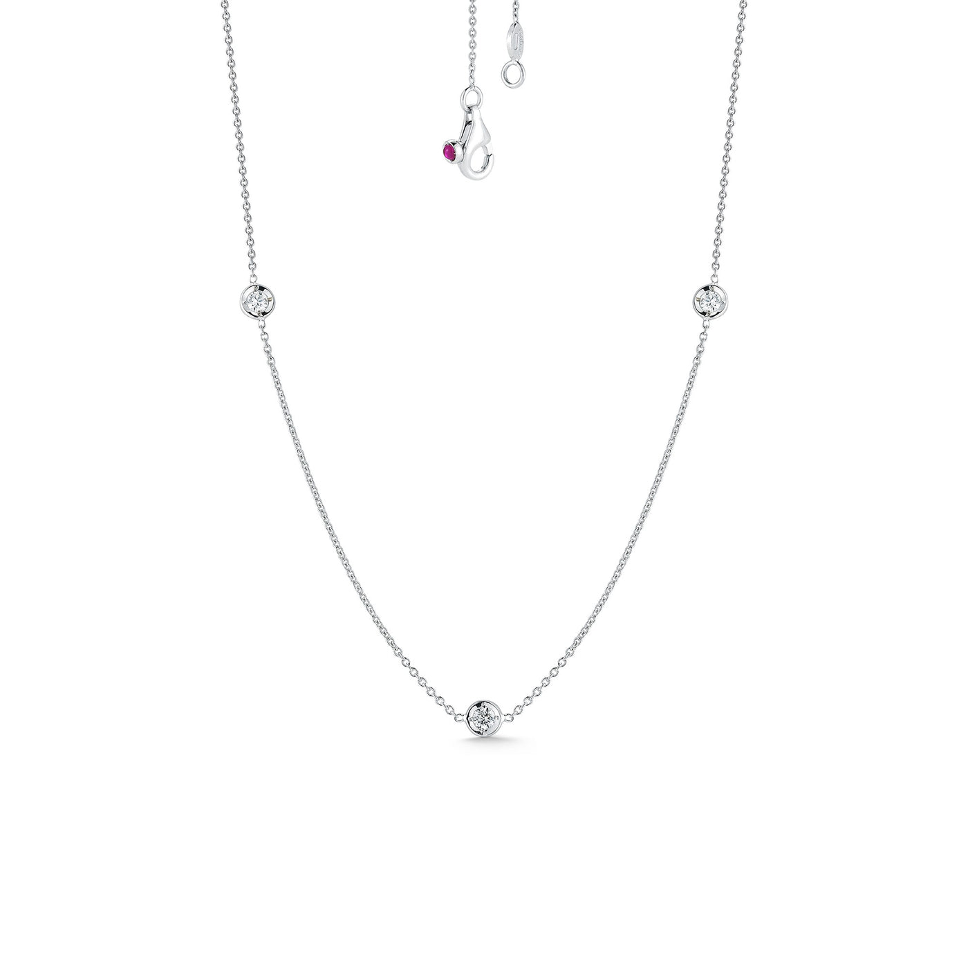 Diamonds By The Inch Necklace in White Gold