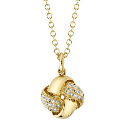 0.05CT DIAMOND LOVE KNOT NECKLACE