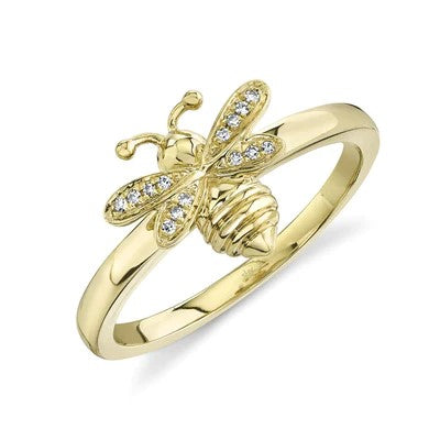 0.03CT DIAMOND BEE RING