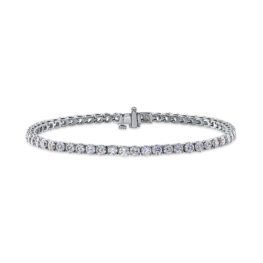 14KWG 6.00CTW FOF DIAMOND INLINE BRACELET