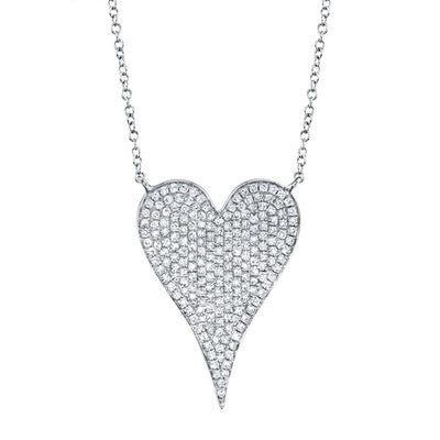 0.43CT DIAMOND HEART NECKLACE