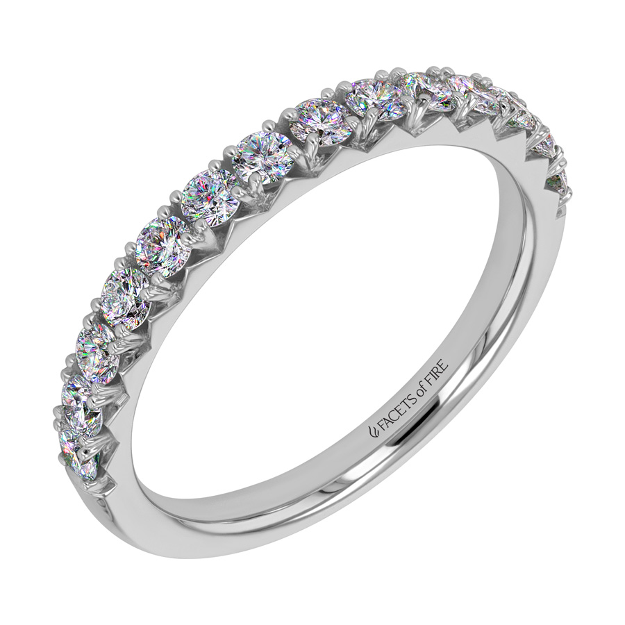 14KWG 0.62CTW FOF DIA LADIES WEDDING BAND