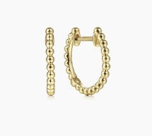 14K Yellow Gold Bujukan Huggie Earrings